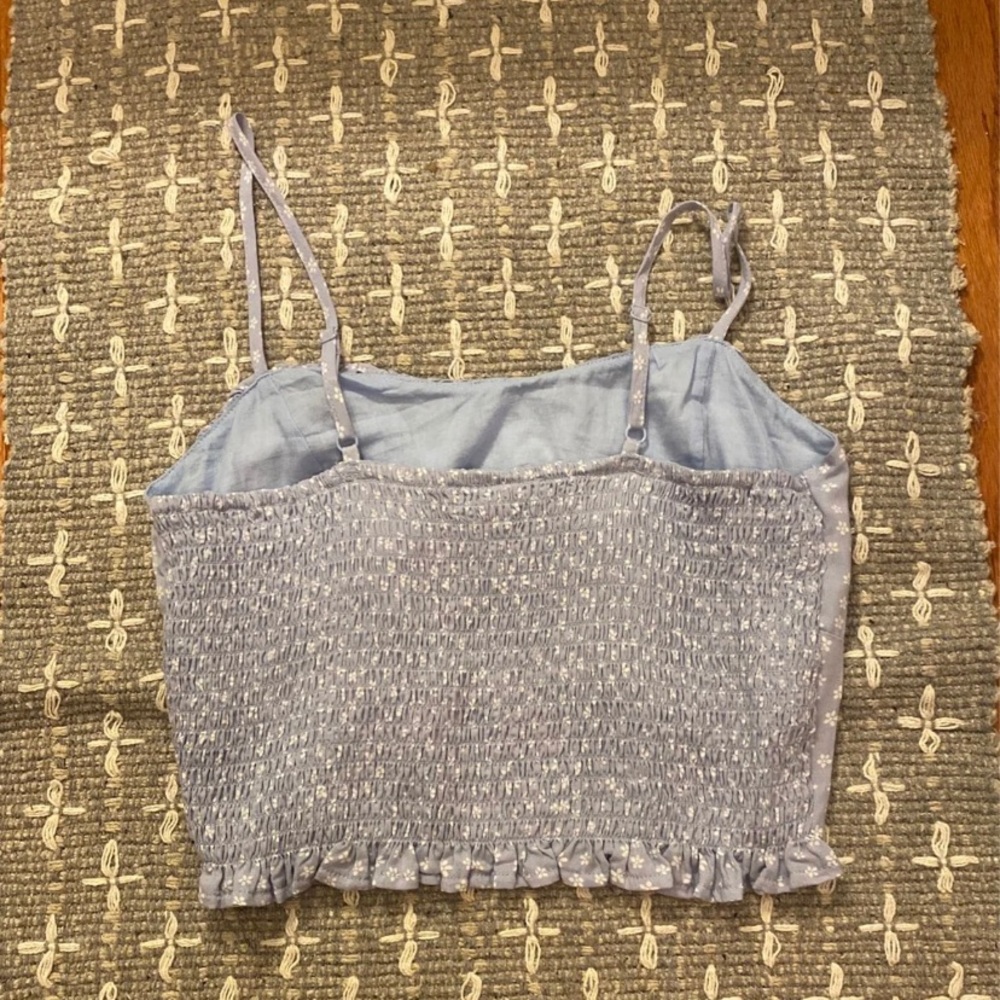 Blue floral tank top - Picture 3 of 3